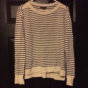 Navy blue and cream sweater