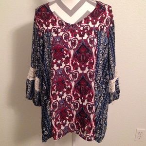 High Low Blouse With Lace