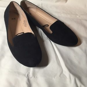 Black suede slip-ons