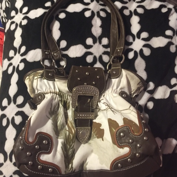 White Camo purse