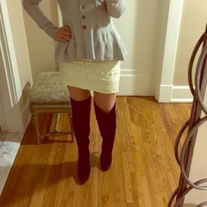 Ivory Lace Sans Souci Mini Skirt