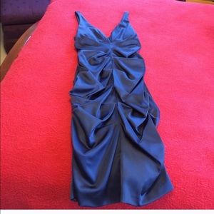 Xscape Blue Satin Stunner Party Dress!