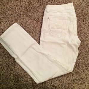 Size 11 stretchy WHITE JEANS