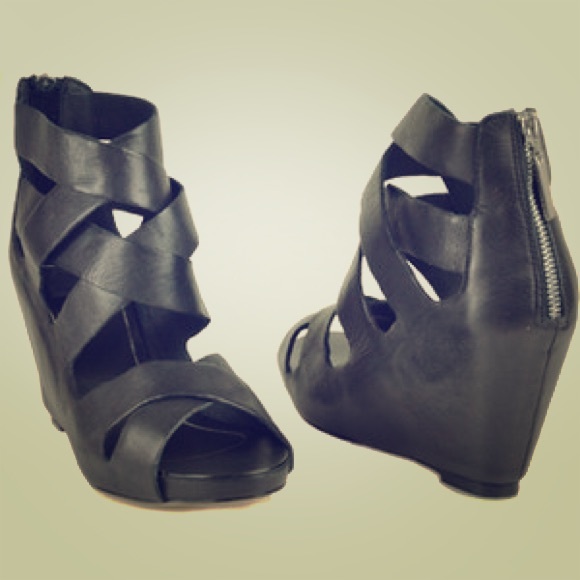 Dolce Vita "Pela" strappy wedges w/ back zip