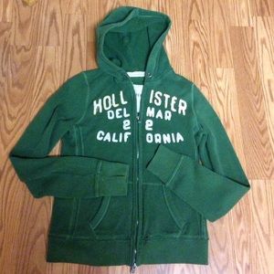 Green hollister zip up