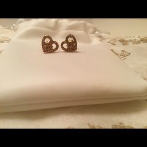 Juicy Couture heart peace sign earrings