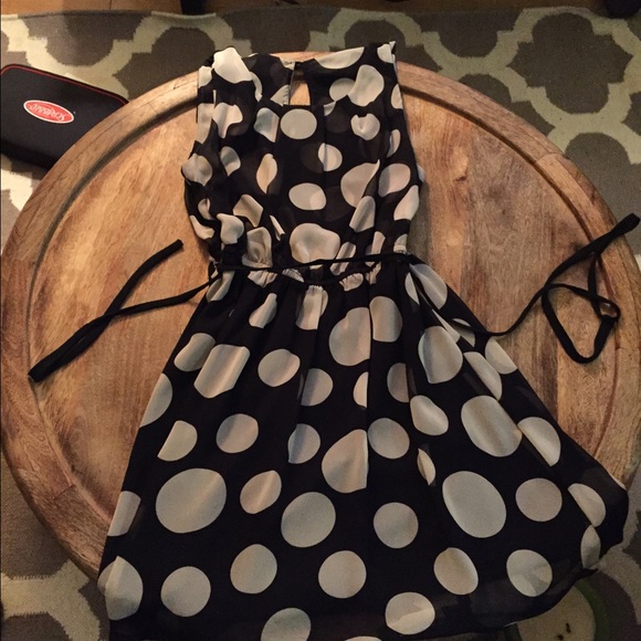 Black and white polka dot Fred Segal dress