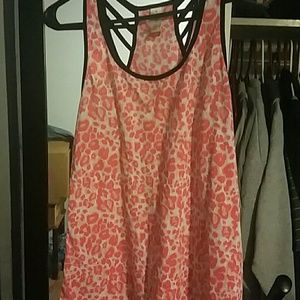 Racerback pink cheetah top