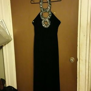 Black velvet  gown