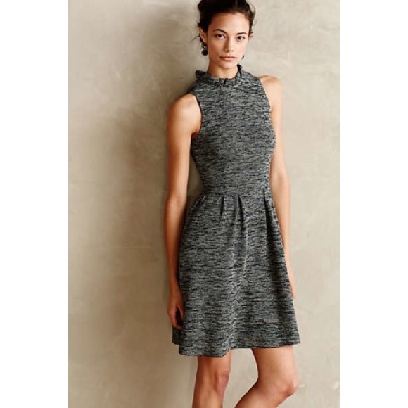 Ganni Anthropologie Dress with Ruffled Collar