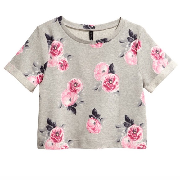 Floral Cropped Sweater