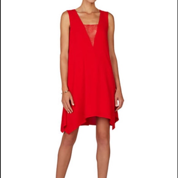 BcbgMaxazria red lace insert dress szSmall