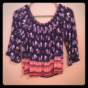 Cute Elephant pattern top
