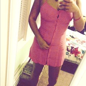 Divided H&M Pink Button-down Mini Dress - Size 6