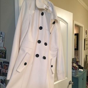 Old Navy coat (cream color with black buttons)