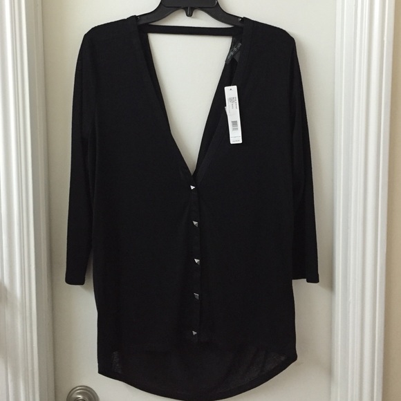 August silk open back light sweater