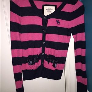 Navy and pink Abercrombie and Fitch sweater