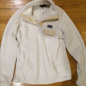 Patagonia re-tool snap-t fleece pullover white XS