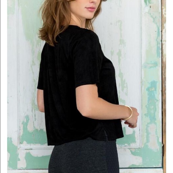 Francesca's Karly Faux Suede Blouse - Picture 3 of 4