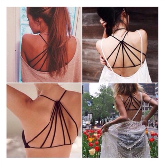 Black Caged Back Bralette - Picture 3 of 3