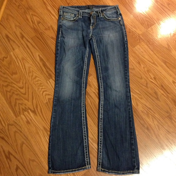 Boot cut silver jeans