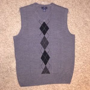Gray Argyle Sweater Vest