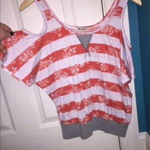 Orange and white Rewind shirt