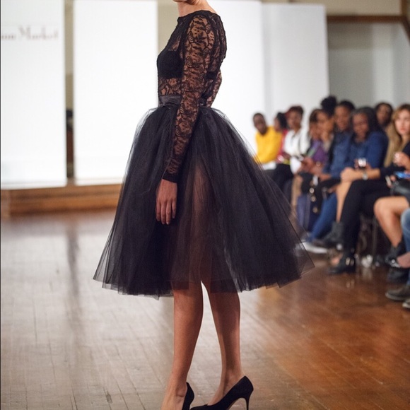 Tulle skirt and lace top