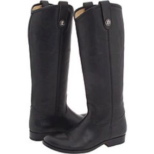 Black Melissa button frye boots