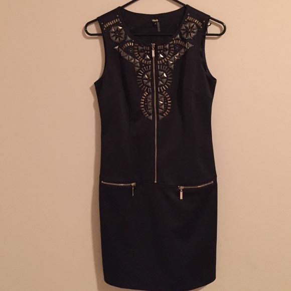 Black dress with gold and graphite detail - Picture 1 of 4