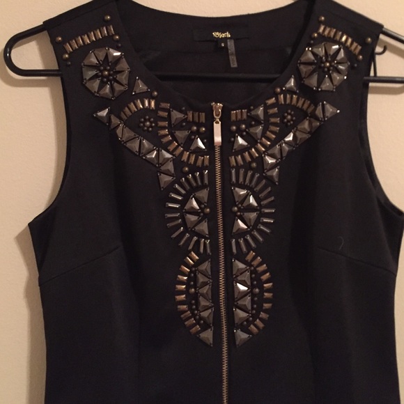 Black dress with gold and graphite detail - Picture 2 of 4