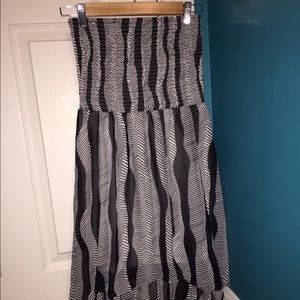 Francesca's strapless high-low dress