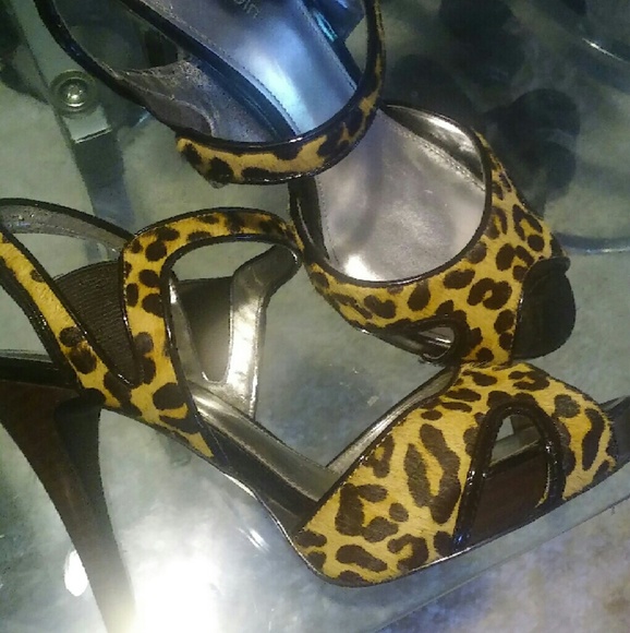 Animal print heels. Never worn