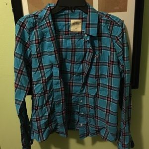 Plaid button down shirt