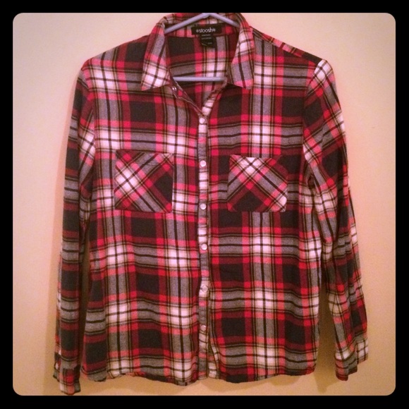 Navy and Red Flannel
