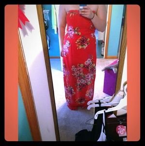 Tropical Strapless Dress