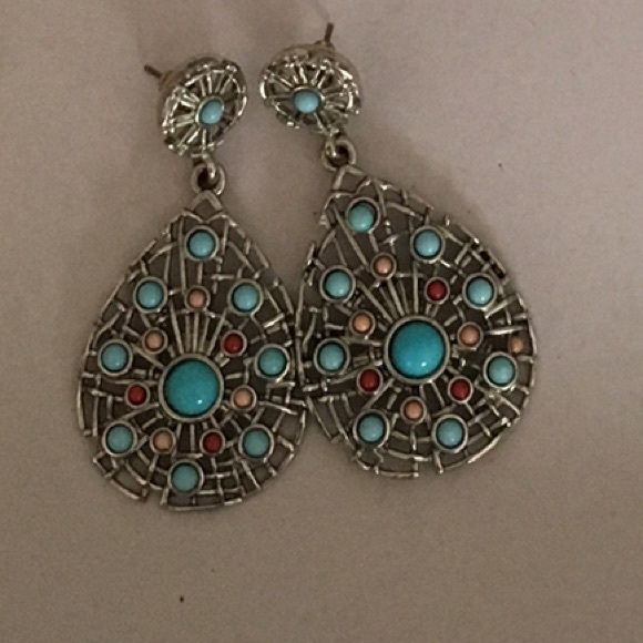 Silver and turquoise earrings