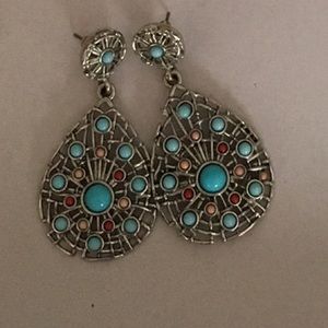 Silver and turquoise earrings