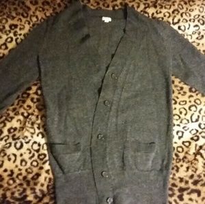 J Crew Grey cardigan sz small