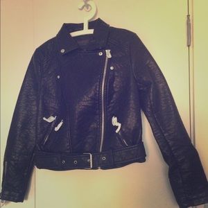 Leather moto jacket