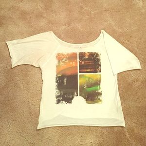 O'neill off the shoulder boxy tee. Adorable cut.