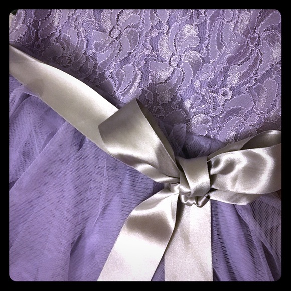 Purple High/Low Prom Dress
