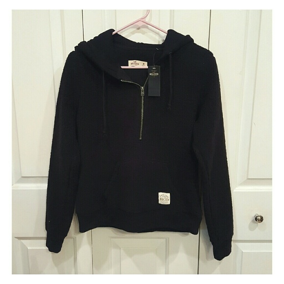 Brand New Hollister Sherpa 1/4 Zip Up Hoodie
