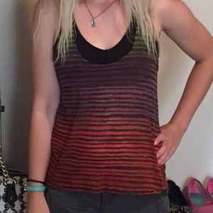 Multi-color striped tank top