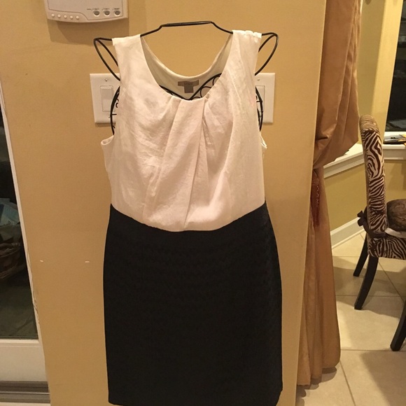 Cream and Black Dress