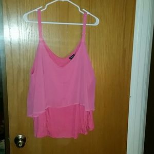 Torrid pink layered tank top