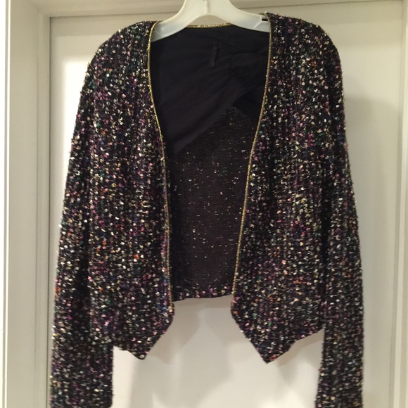 Knit multicolored jacket