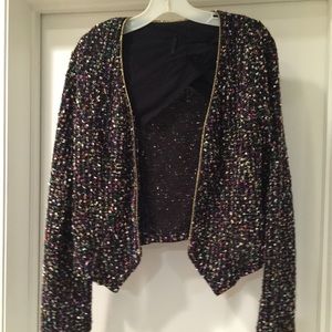 Knit multicolored jacket