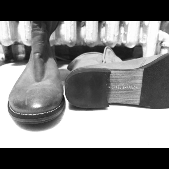 Michael Shannon leather booties