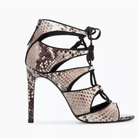 Zara snake skin 40 lace up new